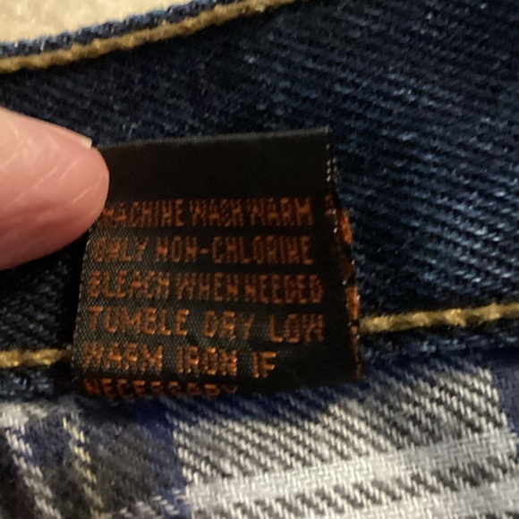 Ladies Flannel Lined Blue Jeans - Picture 6 of 7